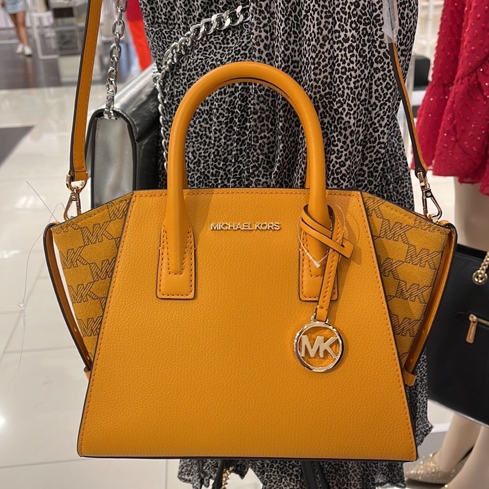 Michael Kors Avril Small Signature PVC Top Zip Satchel Crossbody Bag
Honeycomb
